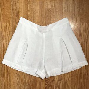 120% Lino Brand New White Linen Shorts Size Medium